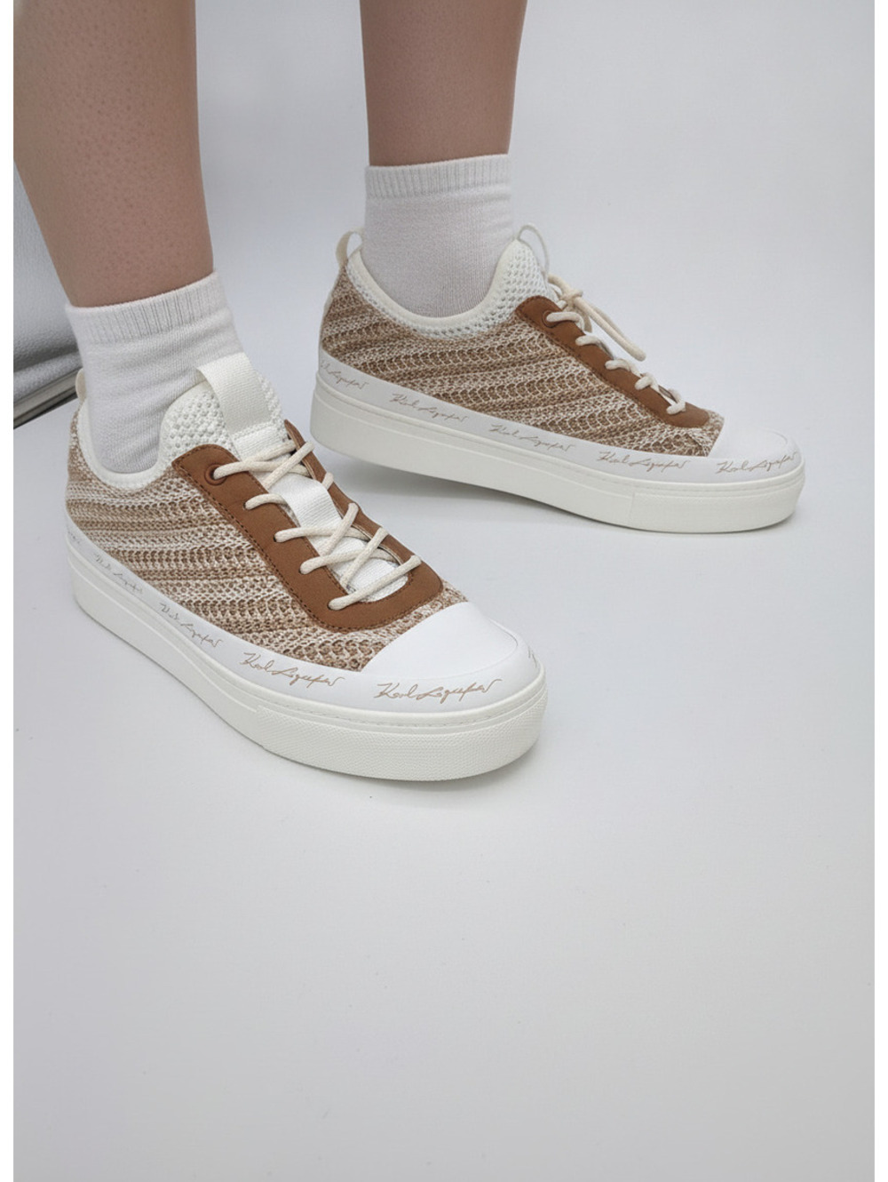 Karl Lagerfeld Natural Color Sneakers Size 8